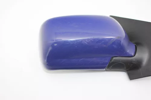 VW Polo 6N manueller mechanischer Spiegel Außenspiegel rechts mit Glas blau LD5D (100115)