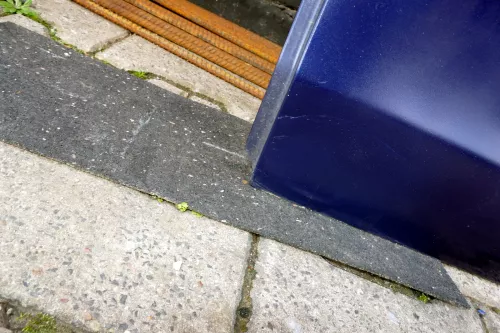 VW Polo 9N 9N3 Tür hinten links blau LB5N 4-Türer (Mängel siehe Text) (100457)