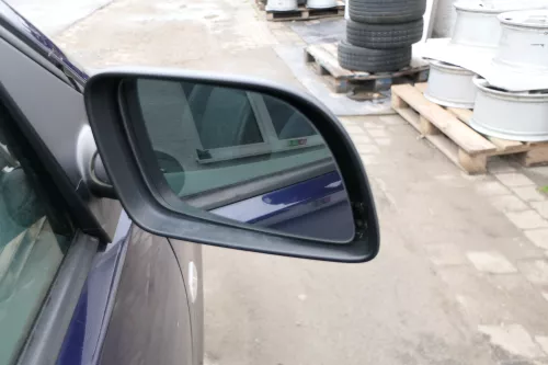 Polo 9N 9N3 elektrischer Spiegel Außenspiegel rechts vorne schwarz matt unlack (102878)