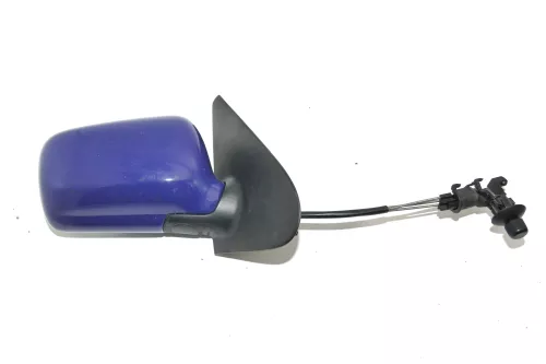 VW Polo 6N manueller manuell Spiegel Außenspiegel rechts mit Glas blau LD5D 1033