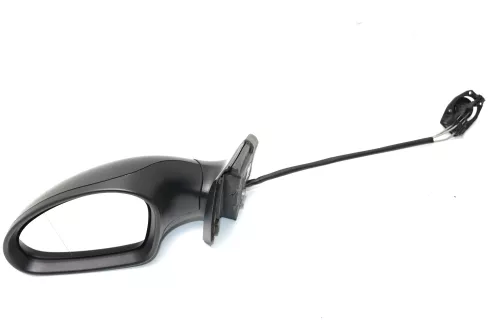 Seat Ibiza 6L mechanischer manuell Spiegel Außenspiegel links schwarz matt