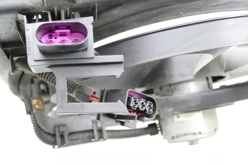 VW Golf 4 Bora Lüfterzarge Lüfter Kühlerlüfter Klimaanlage 1J0121207M 1J0959455M (105553)