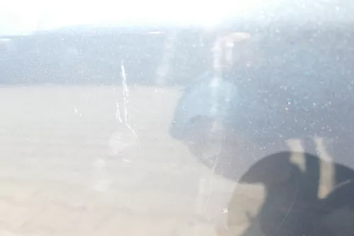 Skdoa Fabia 6Y Kombi + Limo Tür vorne rechts Beifahrertür blau grau LF7V (105835)