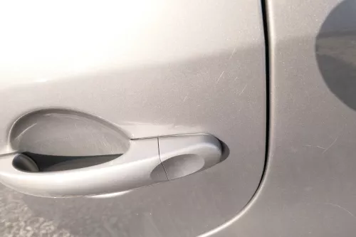 VW Touran 1T Tür hinten links grau LD7S mit Scheibe, sonst OHNE Anbauteile (107489)