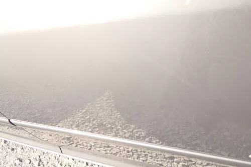 VW Touran 1T Tür hinten links grau LD7S mit Scheibe, sonst OHNE Anbauteile (107489)