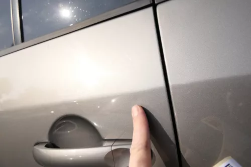 VW Touran 1T Tür hinten links grau LD7S mit Scheibe, sonst OHNE Anbauteile (107489)