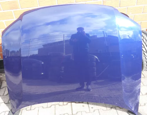VW Passat 3BG Motorhaube Klappe vorne vorn Haube blau LB5N  4-5 kleine Delle/Beu