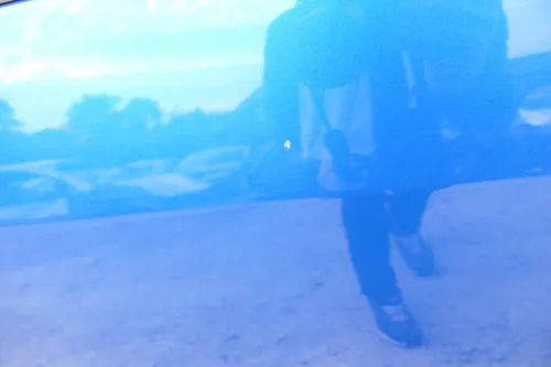 VW Touran 1T Tür hinten rechts blau LA5X mit Scheibe, sonst OHNE Anbauteile (107902)