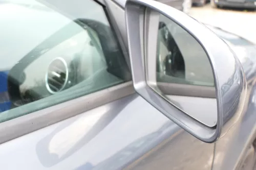 Audi A3 8P elektrischer Spiegel Außenspiegel vorne rechts grau blau LX7Z (108069)