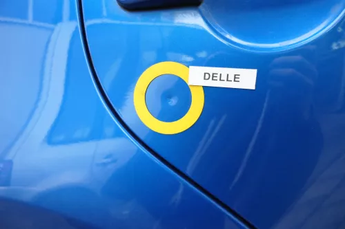 VW Touran 1T 1T3 Tür hinten rechts blau LA5X mit Scheibe (108462)