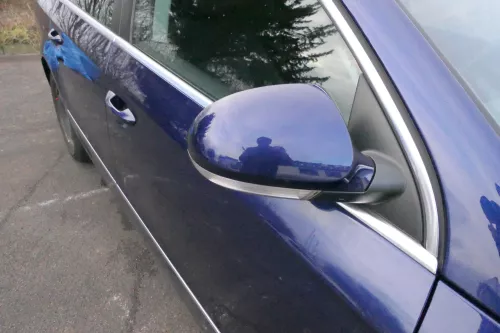 VW Passat 3C elektrischer Spiegel Außenspiegel rechts m.Glas Blinke blau LD5Q