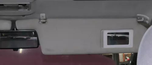 VW T4 Pritsche Transporter Sonnenblende grau rechts mit Stecker und Spiegel