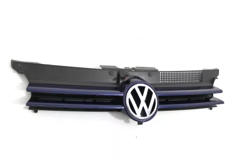 VW Golf 4 Grill Kühlergrill VW Zeichen Logo blau LB5N (112810)