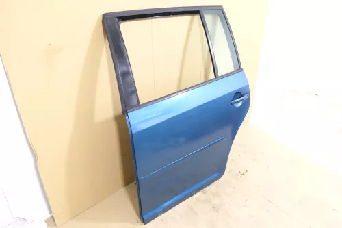 VW Touran 1T 1T3 Tür hinten links blau grün LC5Q mit Scheibe (113399)