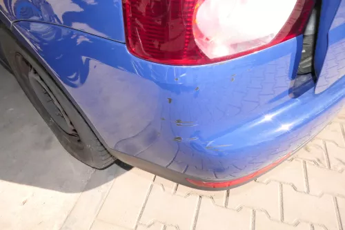 VW Touran 1T Stoßstange hinten Heckstoßstange Stoßfänger blau LL5M (114086)