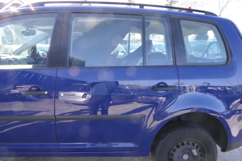 VW Touran 1T3 1T Tür hinten links Fahrerseite blau LL5M