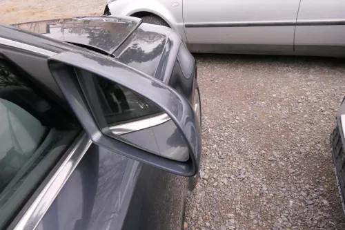 Audi A6 4F C6 Spiegel Außenspiegel rechts vorne elektrisch grau blau LZ7R