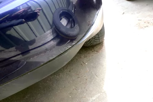 VW Touran 1T Stoßstange hinten Heckstoßstange Stoßfänger blau LB5N (115281)