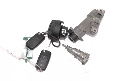 Skoda Fabia 5J Zündschloß Schloß Zündung Schlüssel + 1x Türschloß Tür Funkschlüs