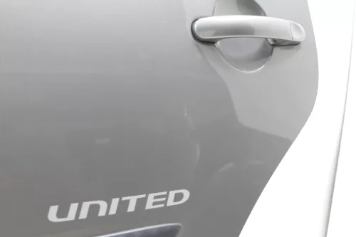 VW Touran 1T3 1T Tür hinten links Fahrerseite grau LD7S United mit Scheibe (116570)