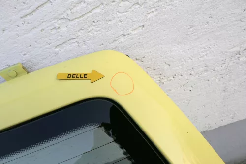 VW Lupo 6X Heckklappe hinten Klappe Kofferraumklappe mit Scheibe gelb LD1B (118187)