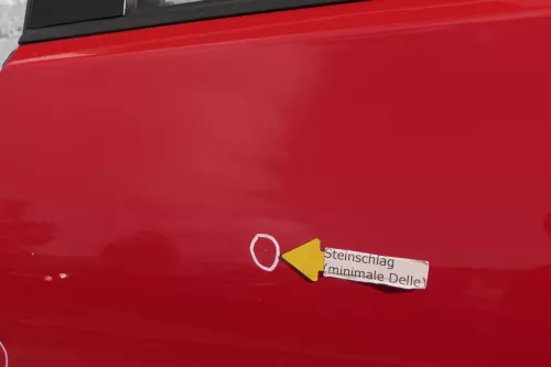 VW Polo 9N 9N3 Cross Tür hinten links rot LP3G 4/5-Türer mit Scheibe (118192)