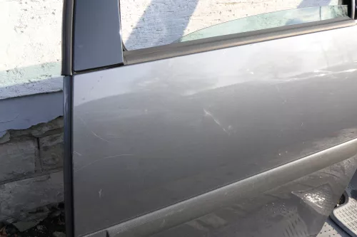 Skoda Roomster 5J Tür hinten links grau 9153 (ohne Anbauteile - mit Scheibe) (118200)