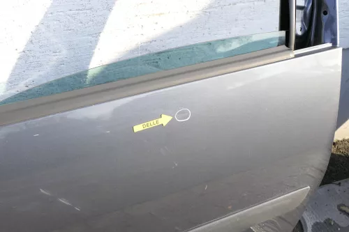 Skoda Roomster 5J Tür hinten links grau 9153 (ohne Anbauteile - mit Scheibe) (118200)