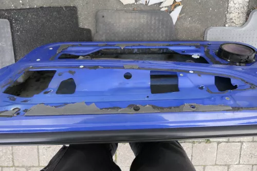 VW Lupo Seat Arosa Tür vorne rechts Beifahrertür blau LW5Z (für elektr.Fenster (118741)