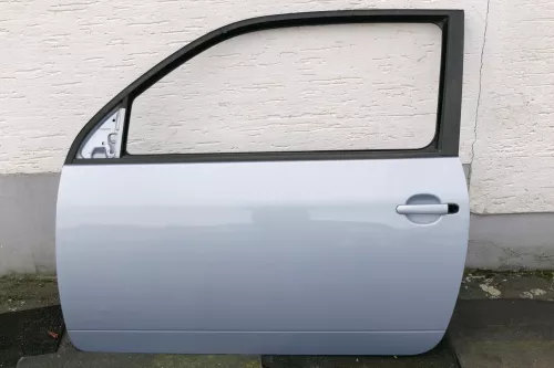 VW Lupo 6E 3L FSI Tür vorne links Fahrertür grau blau LR7U (mechanischer Fenster