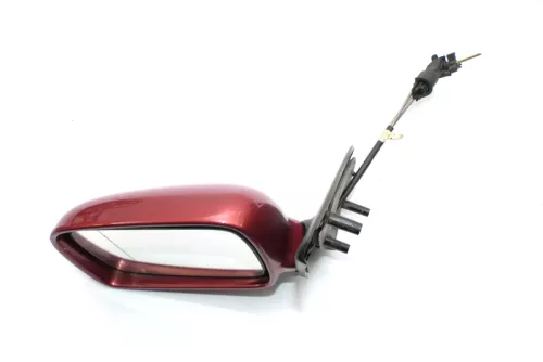 VW Polo 6N manueller manuell Spiegel Außenspiegel links mit Glas wein rot LC3M (118861)