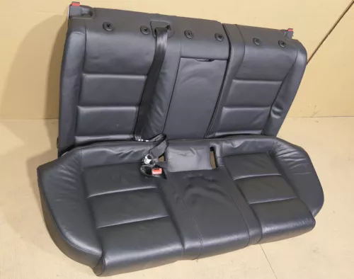 Audi A6 4F C6 Sitz Rückbank Rücksitzbank hinten 3-Punkt-Gurt schwarz Leder Sitz (120160)