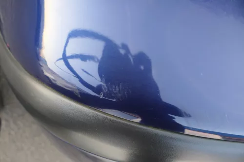 VW Golf 4 Limousine Stoßstange hinten Heckstoßstange Stoßfänger blau LB5N xxxx (120402)