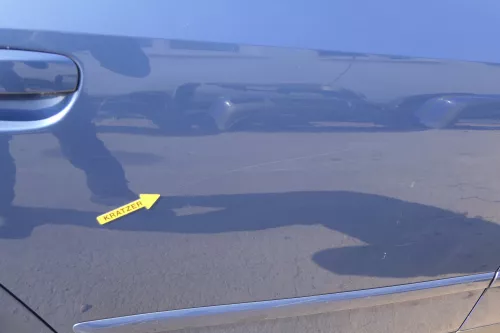 Audi A4 B6 8E nur Türblatt Tür hinten rechts blau LZ5W Kombi+Limo (122683)