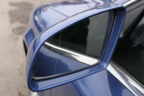 Audi A4 B6 8E Spiegel Außenspiegel links elektrisch verstellbar blau LZ5W (122684)