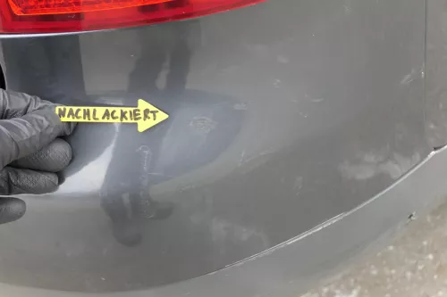 Audi A4 8E B6 Kombi Avant Stoßstange hinten mit Spoiler grau LX7Z (122709)