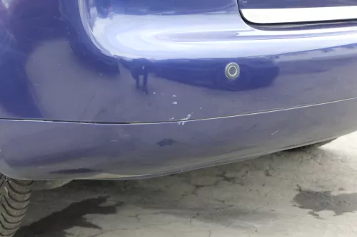 VW Touran 1T Stoßstange hinten Heckstoßstange Stoßfänger blau LB5N Einparkhilf (122728)