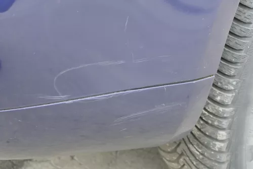 VW Touran 1T Stoßstange hinten Heckstoßstange Stoßfänger blau LB5N Einparkhilf (122728)