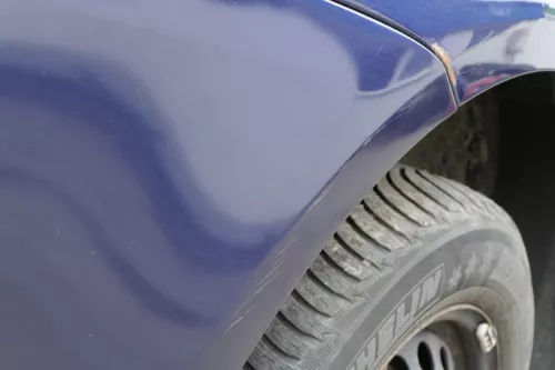 VW Touran 1T Stoßstange hinten Heckstoßstange Stoßfänger blau LB5N Einparkhilf (122728)