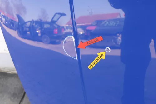 VW Golf 4 Motorhaube Haube Klappe vorne blau LA5C (123225)