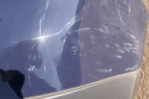 VW Golf 5 1K Limousine Stoßstange hinten Heckstoßstange blau lila LA5G (123292)