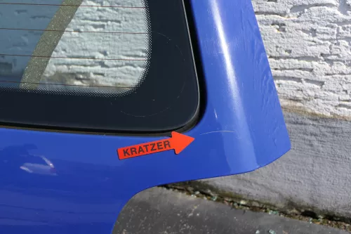 VW Polo 6N2 Heckklappe Klappe hinten Kofferraumklappe blau LA5C - ohne Anbaute (123396)