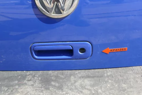VW Polo 6N2 Heckklappe Klappe hinten Kofferraumklappe blau LA5C - ohne Anbaute (123396)
