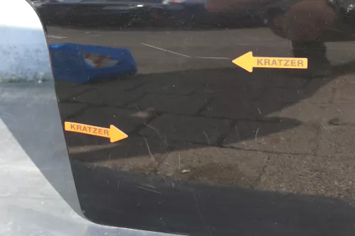 VW Lupo 6X Heckklappe hinten Klappe Kofferraumklappe Scheibe schwarz uni L041 (123470)