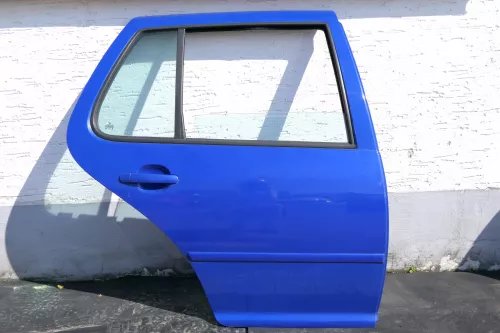 VW Golf 4 Limousine Tür komplett Scheibe hinten rechts blau LW5Z (KEINkombi)