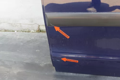 VW Polo 9N 9N3 Tür hinten links 4/5-Türer blau LB5N indigoblau - ohne Scheibe (123534)