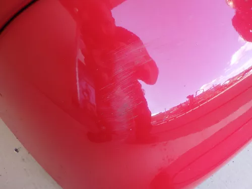 VW Polo 6N2 Stoßstange hinten Heckstoßstange Stoßfänger rot LP3G flashrot (123782)