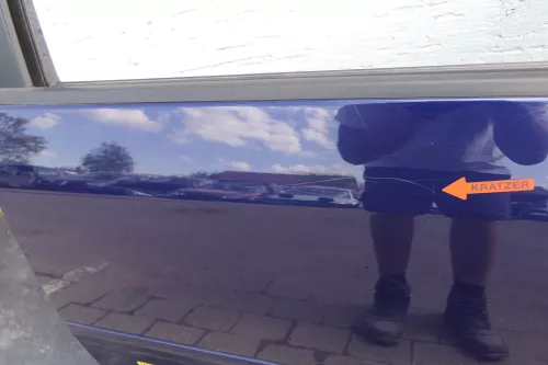 VW Touran 1T 1T3 Tür hinten links blau LB5N indigoblau mit Scheibe (123850)