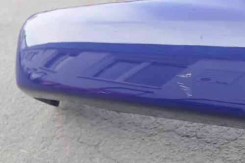 VW Polo 6N Stoßstange hinten Oberteil der 2-geteilte Heckstoßstange blau LD5D c (123867)