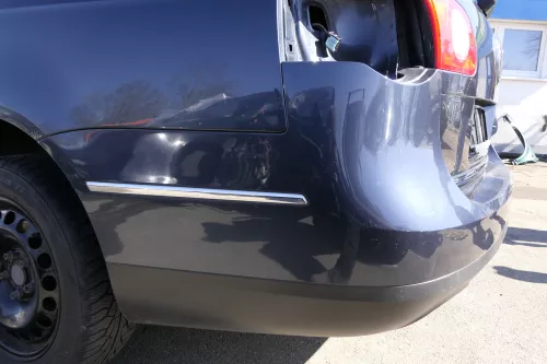 VW Passat 3C Kombi Stoßstange hinten Heckstoßstange Stoßfänger grau blau LC5F (125011)